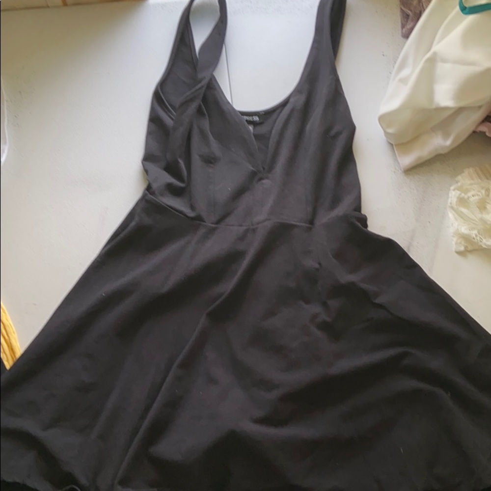 Express Deep Plunge Front Mini Party Dress